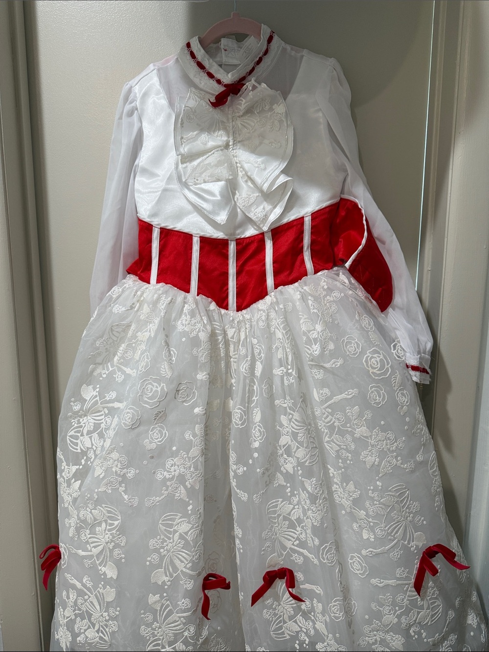 Disney White and Red Princess Lace Costume Dress